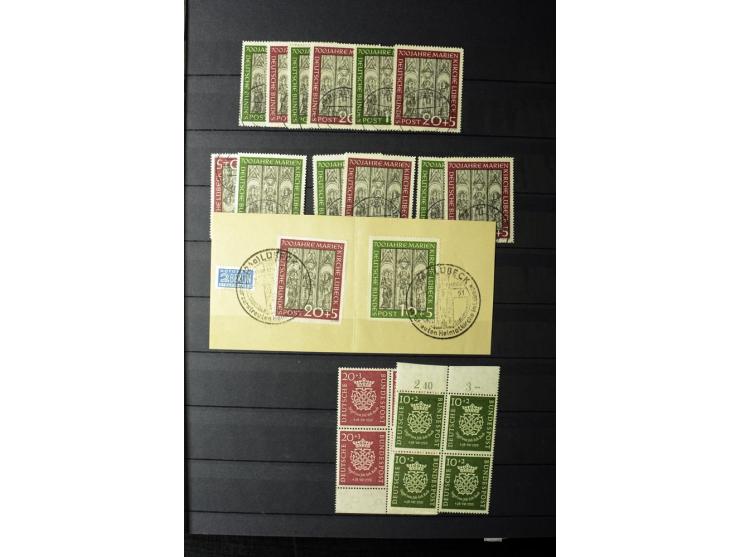 1861/1954 (ca.), fast ausschließlich postfrische Partie, meist bessre Ausgaben nach 1945, vieles in 4er-Blocks (u.a. Berlin 6