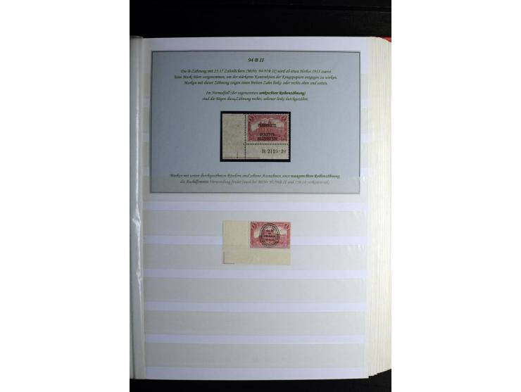 1900/1918, interessante Spezialsammlung der Markwerte ab Reichspost inkl. den Aufdruckausgaben bei den Dt. Auslandspostämtern