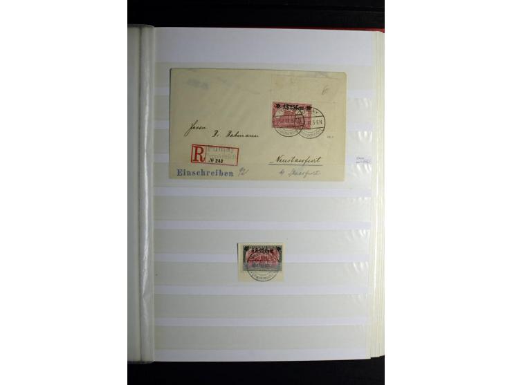 1900/1918, interessante Spezialsammlung der Markwerte ab Reichspost inkl. den Aufdruckausgaben bei den Dt. Auslandspostämtern