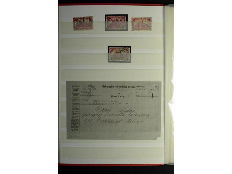 1900/1918, interessante Spezialsammlung der Markwerte ab Reichspost inkl. den Aufdruckausgaben bei den Dt. Auslandspostämtern