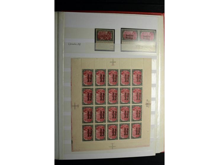 1900/1918, interessante Spezialsammlung der Markwerte ab Reichspost inkl. den Aufdruckausgaben bei den Dt. Auslandspostämtern