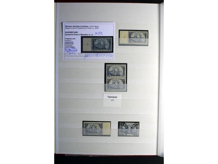 1900/1918, interessante Spezialsammlung der Markwerte ab Reichspost inkl. den Aufdruckausgaben bei den Dt. Auslandspostämtern