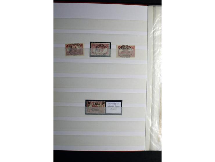 1900/1918, interessante Spezialsammlung der Markwerte ab Reichspost inkl. den Aufdruckausgaben bei den Dt. Auslandspostämtern