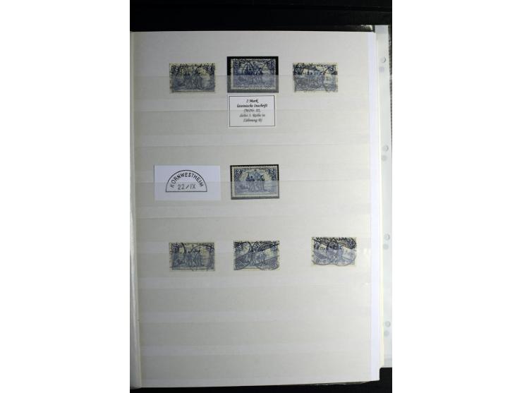 1900/1918, interessante Spezialsammlung der Markwerte ab Reichspost inkl. den Aufdruckausgaben bei den Dt. Auslandspostämtern