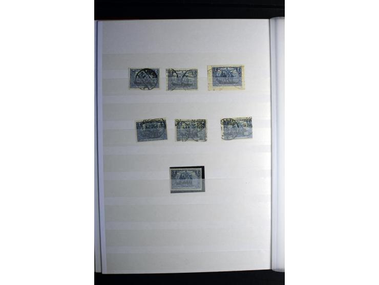 1900/1918, interessante Spezialsammlung der Markwerte ab Reichspost inkl. den Aufdruckausgaben bei den Dt. Auslandspostämtern