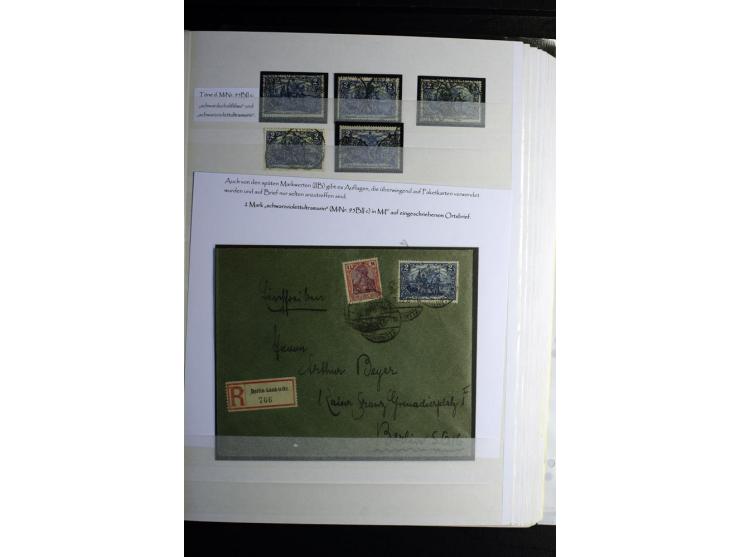 1900/1918, interessante Spezialsammlung der Markwerte ab Reichspost inkl. den Aufdruckausgaben bei den Dt. Auslandspostämtern