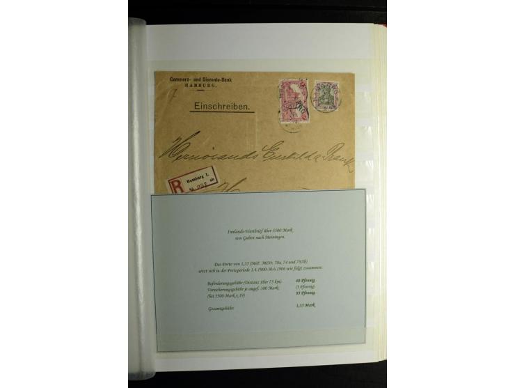 1900/1918, interessante Spezialsammlung der Markwerte ab Reichspost inkl. den Aufdruckausgaben bei den Dt. Auslandspostämtern