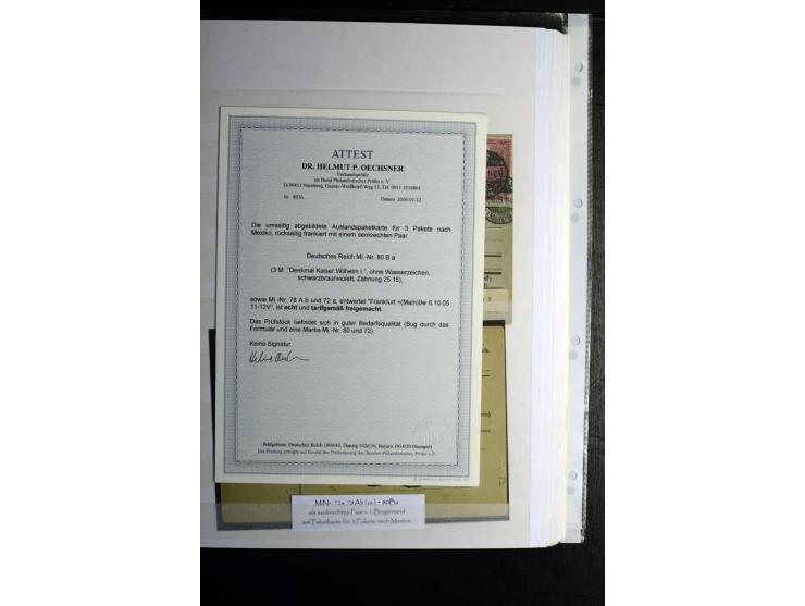 1900/1918, interessante Spezialsammlung der Markwerte ab Reichspost inkl. den Aufdruckausgaben bei den Dt. Auslandspostämtern