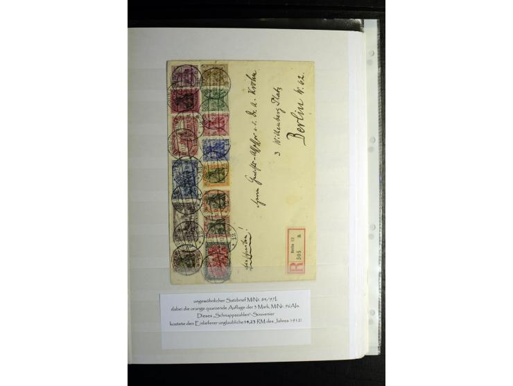 1900/1918, interessante Spezialsammlung der Markwerte ab Reichspost inkl. den Aufdruckausgaben bei den Dt. Auslandspostämtern
