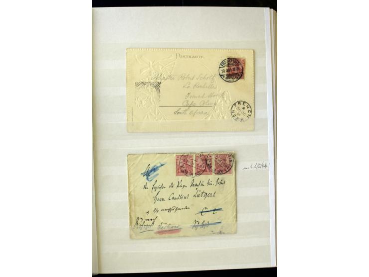 1900, hochinteressante Spezial-Sammlung "Germania Reichspost" bis 80 Pfg. inkl. der Aufdruck-Ausgaben bei den Auslandspostämt