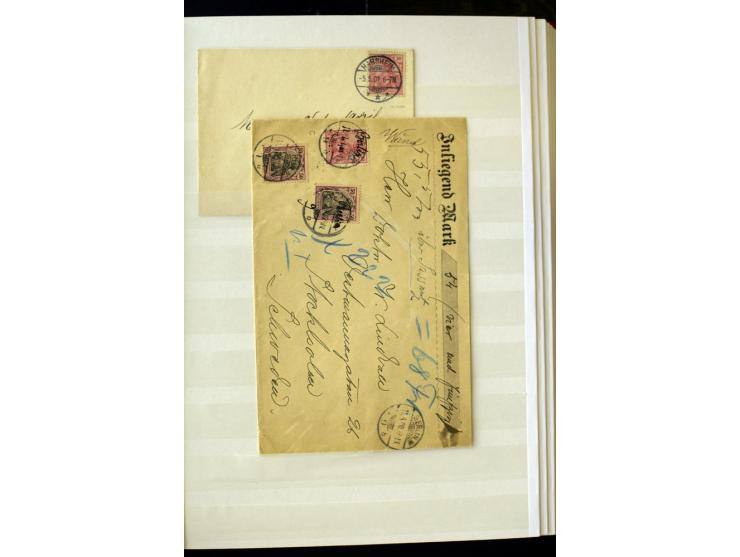1900, hochinteressante Spezial-Sammlung "Germania Reichspost" bis 80 Pfg. inkl. der Aufdruck-Ausgaben bei den Auslandspostämt