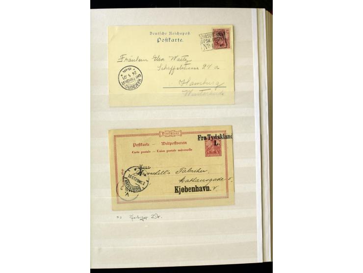 1900, hochinteressante Spezial-Sammlung "Germania Reichspost" bis 80 Pfg. inkl. der Aufdruck-Ausgaben bei den Auslandspostämt