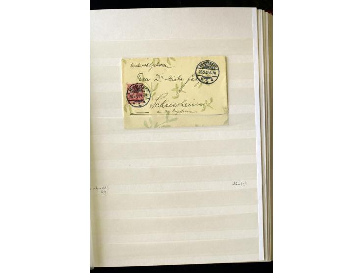 1900, hochinteressante Spezial-Sammlung "Germania Reichspost" bis 80 Pfg. inkl. der Aufdruck-Ausgaben bei den Auslandspostämt