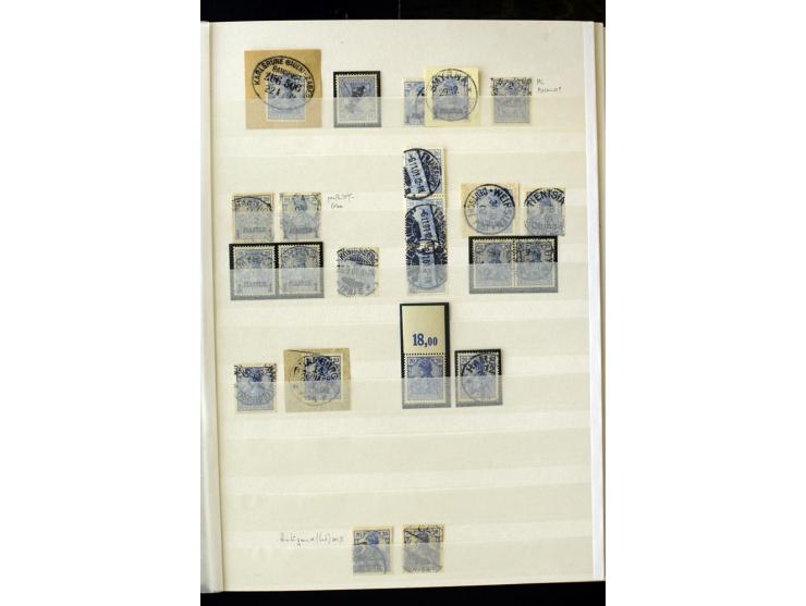 1900, hochinteressante Spezial-Sammlung "Germania Reichspost" bis 80 Pfg. inkl. der Aufdruck-Ausgaben bei den Auslandspostämt
