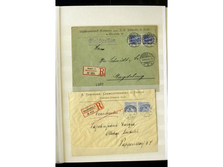 1900, hochinteressante Spezial-Sammlung "Germania Reichspost" bis 80 Pfg. inkl. der Aufdruck-Ausgaben bei den Auslandspostämt