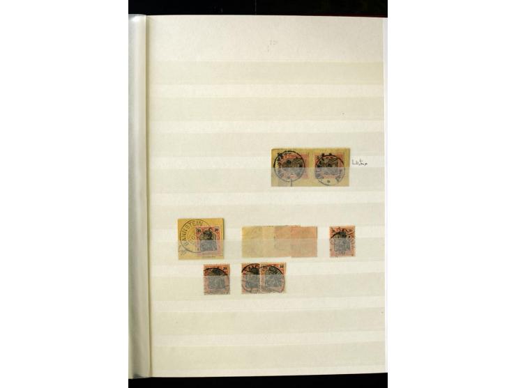 1900, hochinteressante Spezial-Sammlung "Germania Reichspost" bis 80 Pfg. inkl. der Aufdruck-Ausgaben bei den Auslandspostämt