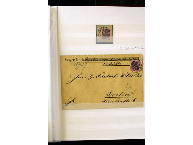 1900, hochinteressante Spezial-Sammlung "Germania Reichspost" bis 80 Pfg. inkl. der Aufdruck-Ausgaben bei den Auslandspostämt