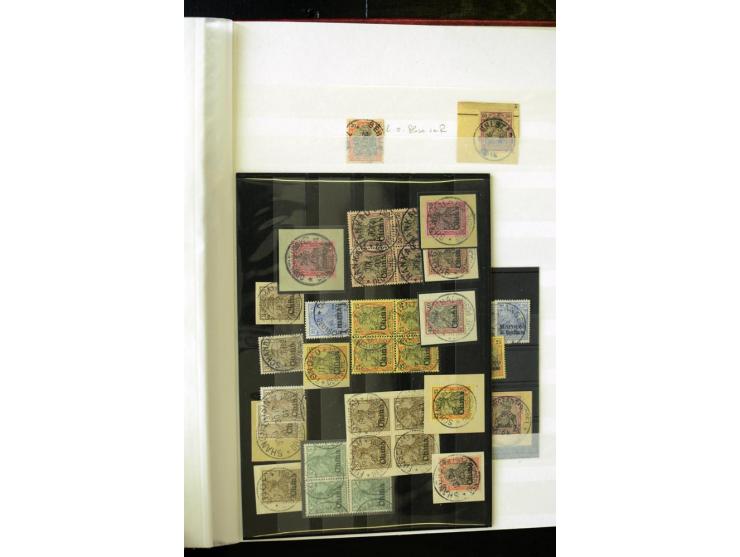 1900, hochinteressante Spezial-Sammlung "Germania Reichspost" bis 80 Pfg. inkl. der Aufdruck-Ausgaben bei den Auslandspostämt