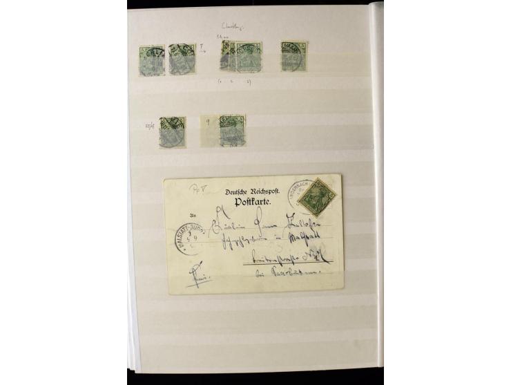 1900, hochinteressante Spezial-Sammlung "Germania Reichspost" bis 80 Pfg. inkl. der Aufdruck-Ausgaben bei den Auslandspostämt