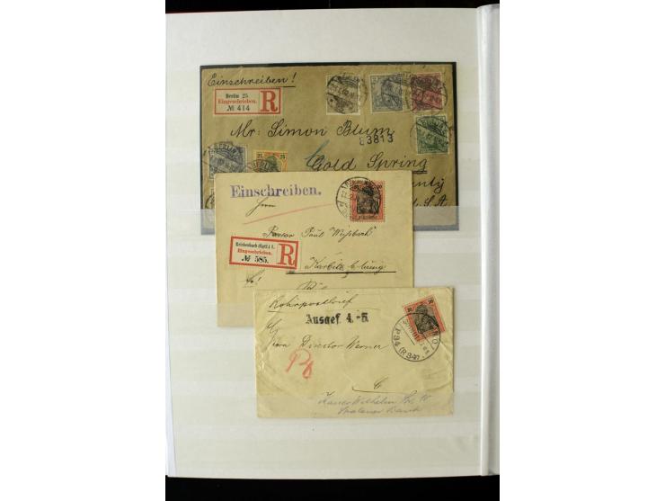 1900, hochinteressante Spezial-Sammlung "Germania Reichspost" bis 80 Pfg. inkl. der Aufdruck-Ausgaben bei den Auslandspostämt