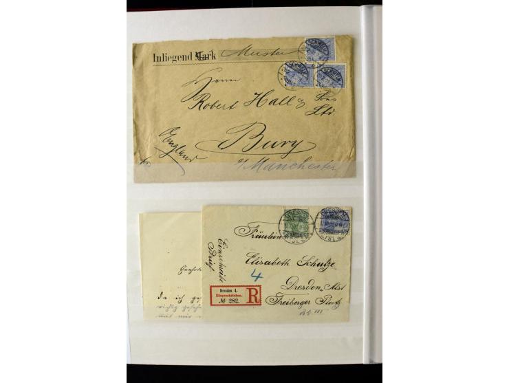 1900, hochinteressante Spezial-Sammlung "Germania Reichspost" bis 80 Pfg. inkl. der Aufdruck-Ausgaben bei den Auslandspostämt