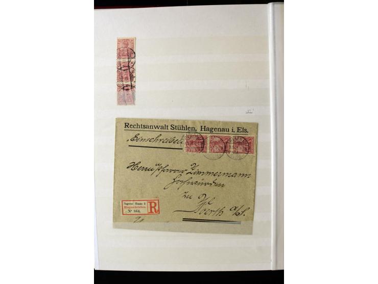 1900, hochinteressante Spezial-Sammlung "Germania Reichspost" bis 80 Pfg. inkl. der Aufdruck-Ausgaben bei den Auslandspostämt