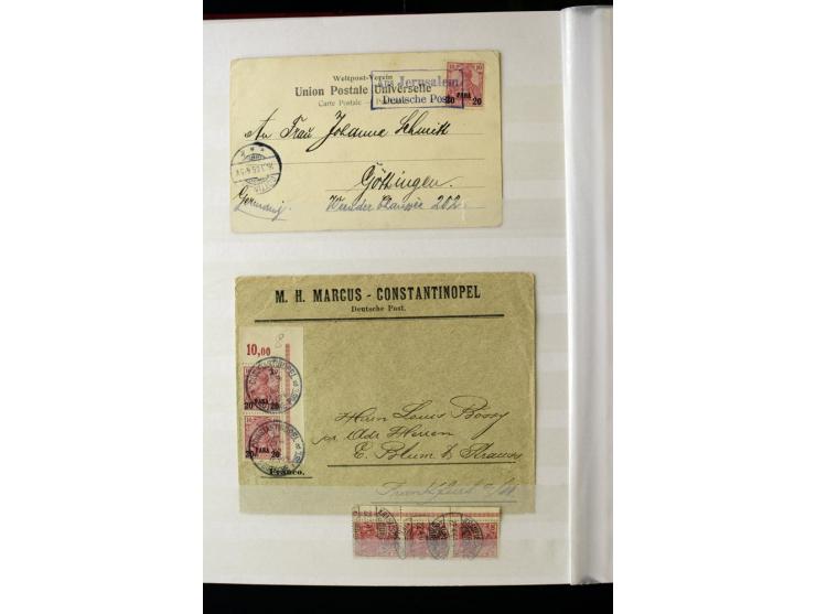 1900, hochinteressante Spezial-Sammlung "Germania Reichspost" bis 80 Pfg. inkl. der Aufdruck-Ausgaben bei den Auslandspostämt