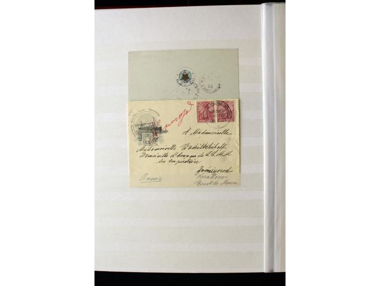 1900, hochinteressante Spezial-Sammlung "Germania Reichspost" bis 80 Pfg. inkl. der Aufdruck-Ausgaben bei den Auslandspostämt