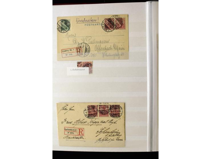 1900, hochinteressante Spezial-Sammlung "Germania Reichspost" bis 80 Pfg. inkl. der Aufdruck-Ausgaben bei den Auslandspostämt