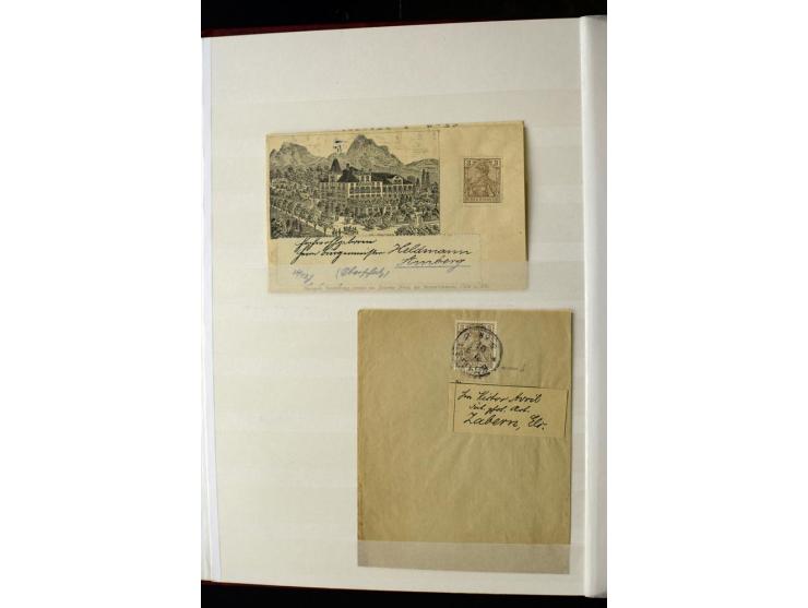 1900, hochinteressante Spezial-Sammlung "Germania Reichspost" bis 80 Pfg. inkl. der Aufdruck-Ausgaben bei den Auslandspostämt