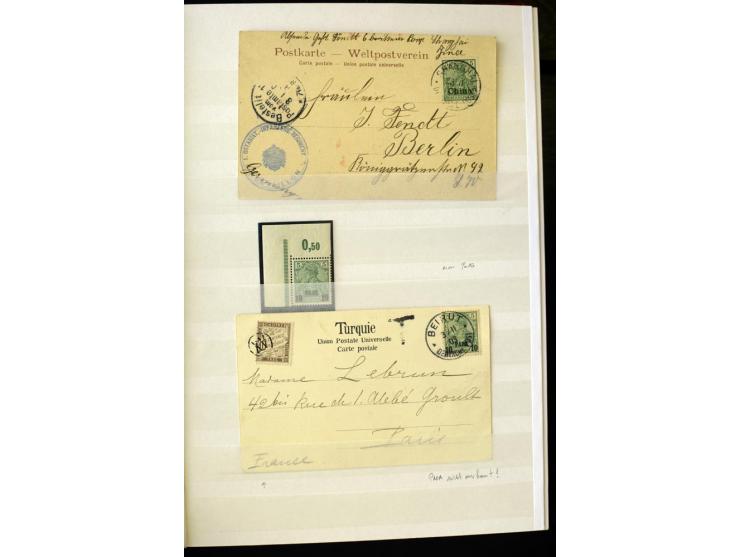 1900, hochinteressante Spezial-Sammlung "Germania Reichspost" bis 80 Pfg. inkl. der Aufdruck-Ausgaben bei den Auslandspostämt