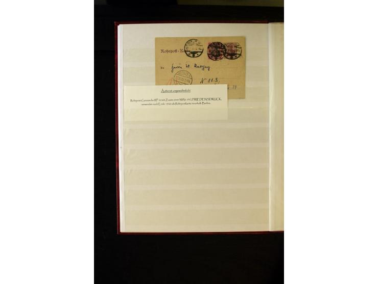 1905/1918, umfangreiche Spezial-Sammlung "Germania Friedens- und Kriegsdrucke" der Wertstufen 2-80 Pfg. inkl. der Aufdruckaus