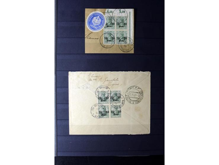 1905/1918, umfangreiche Spezial-Sammlung "Germania Friedens- und Kriegsdrucke" der Wertstufen 2-80 Pfg. inkl. der Aufdruckaus