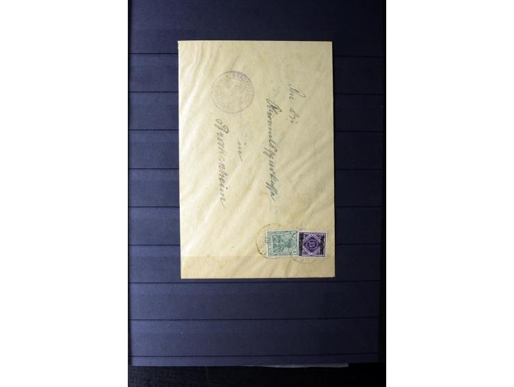 1905/1918, umfangreiche Spezial-Sammlung "Germania Friedens- und Kriegsdrucke" der Wertstufen 2-80 Pfg. inkl. der Aufdruckaus