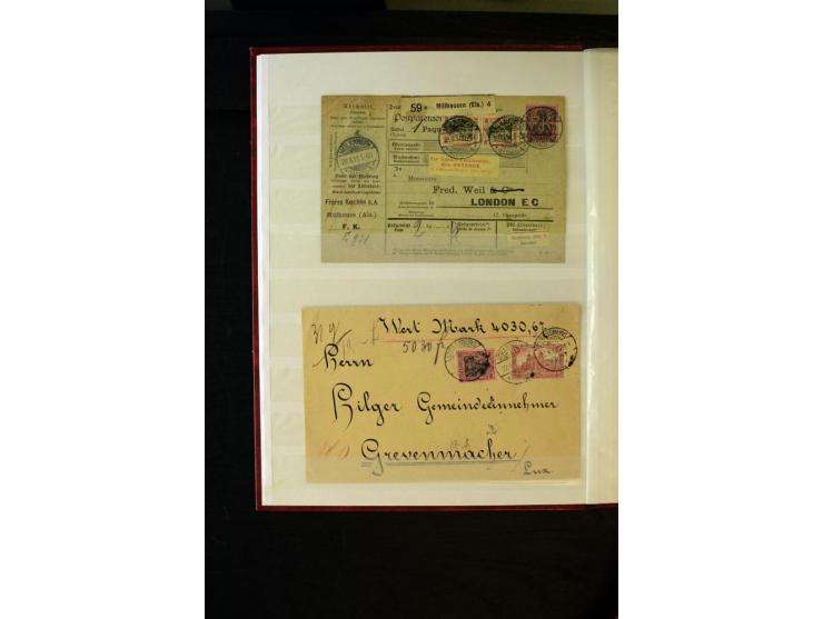 1905/1918, umfangreiche Spezial-Sammlung "Germania Friedens- und Kriegsdrucke" der Wertstufen 2-80 Pfg. inkl. der Aufdruckaus