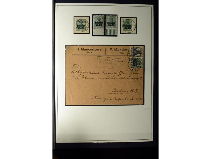 1905/1918, umfangreiche Spezial-Sammlung "Germania Friedens- und Kriegsdrucke" der Wertstufen 2-80 Pfg. inkl. der Aufdruckaus