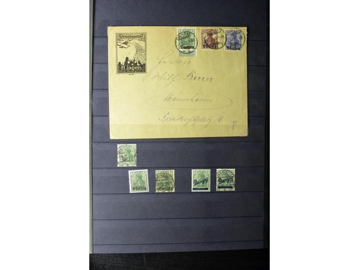 1905/1918, umfangreiche Spezial-Sammlung "Germania Friedens- und Kriegsdrucke" der Wertstufen 2-80 Pfg. inkl. der Aufdruckaus