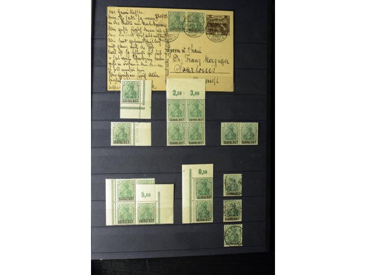 1905/1918, umfangreiche Spezial-Sammlung "Germania Friedens- und Kriegsdrucke" der Wertstufen 2-80 Pfg. inkl. der Aufdruckaus