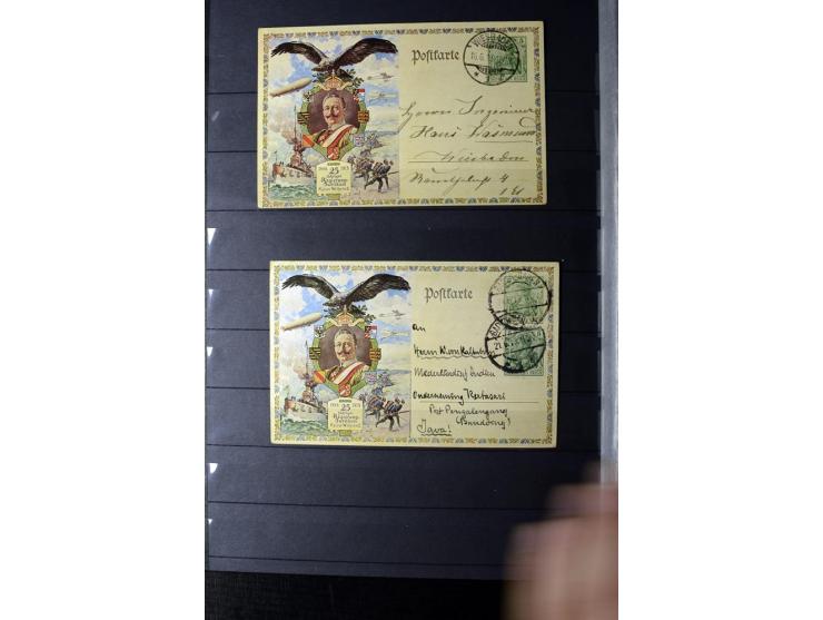 1905/1918, umfangreiche Spezial-Sammlung "Germania Friedens- und Kriegsdrucke" der Wertstufen 2-80 Pfg. inkl. der Aufdruckaus