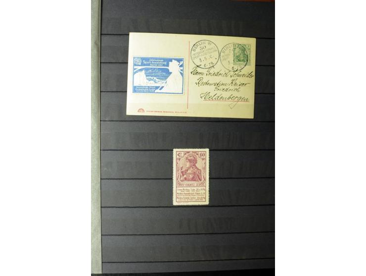 1905/1918, umfangreiche Spezial-Sammlung "Germania Friedens- und Kriegsdrucke" der Wertstufen 2-80 Pfg. inkl. der Aufdruckaus