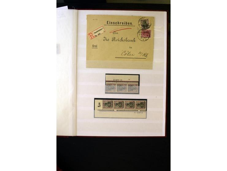 1905/1918, umfangreiche Spezial-Sammlung "Germania Friedens- und Kriegsdrucke" der Wertstufen 2-80 Pfg. inkl. der Aufdruckaus