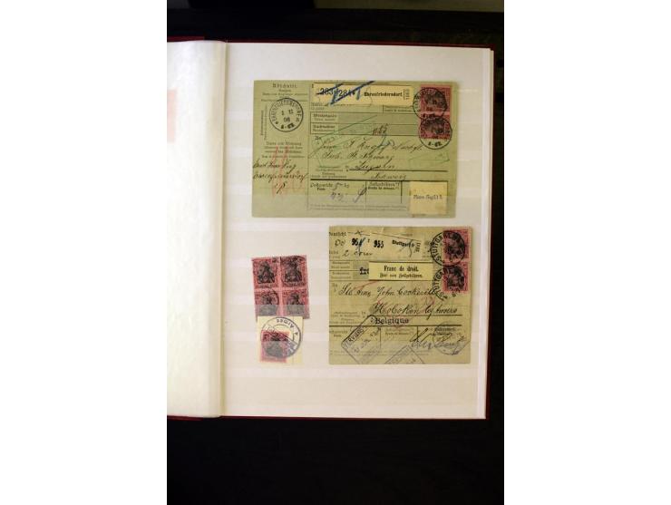1905/1918, umfangreiche Spezial-Sammlung "Germania Friedens- und Kriegsdrucke" der Wertstufen 2-80 Pfg. inkl. der Aufdruckaus