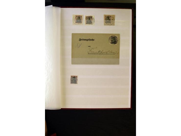 1905/1918, umfangreiche Spezial-Sammlung "Germania Friedens- und Kriegsdrucke" der Wertstufen 2-80 Pfg. inkl. der Aufdruckaus