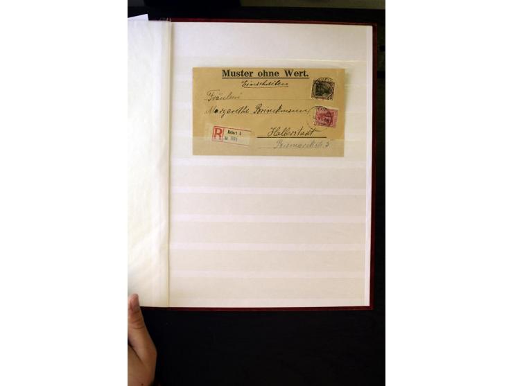 1905/1918, umfangreiche Spezial-Sammlung "Germania Friedens- und Kriegsdrucke" der Wertstufen 2-80 Pfg. inkl. der Aufdruckaus