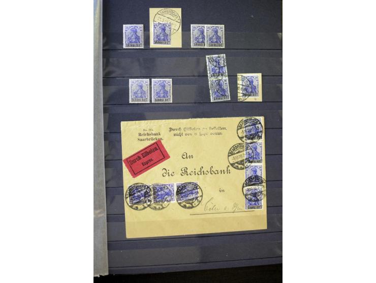 1905/1918, umfangreiche Spezial-Sammlung "Germania Friedens- und Kriegsdrucke" der Wertstufen 2-80 Pfg. inkl. der Aufdruckaus