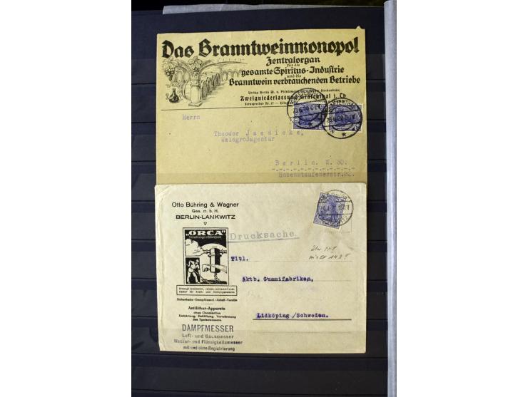 1905/1918, umfangreiche Spezial-Sammlung "Germania Friedens- und Kriegsdrucke" der Wertstufen 2-80 Pfg. inkl. der Aufdruckaus