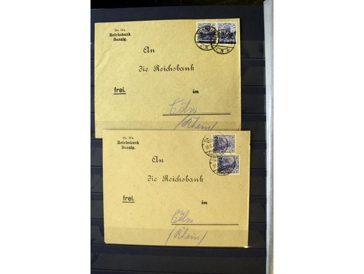 1905/1918, umfangreiche Spezial-Sammlung "Germania Friedens- und Kriegsdrucke" der Wertstufen 2-80 Pfg. inkl. der Aufdruckaus