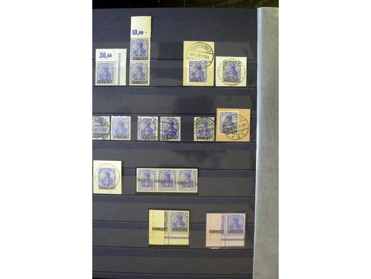 1905/1918, umfangreiche Spezial-Sammlung "Germania Friedens- und Kriegsdrucke" der Wertstufen 2-80 Pfg. inkl. der Aufdruckaus