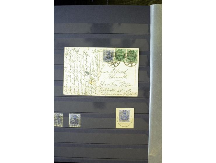 1905/1918, umfangreiche Spezial-Sammlung "Germania Friedens- und Kriegsdrucke" der Wertstufen 2-80 Pfg. inkl. der Aufdruckaus