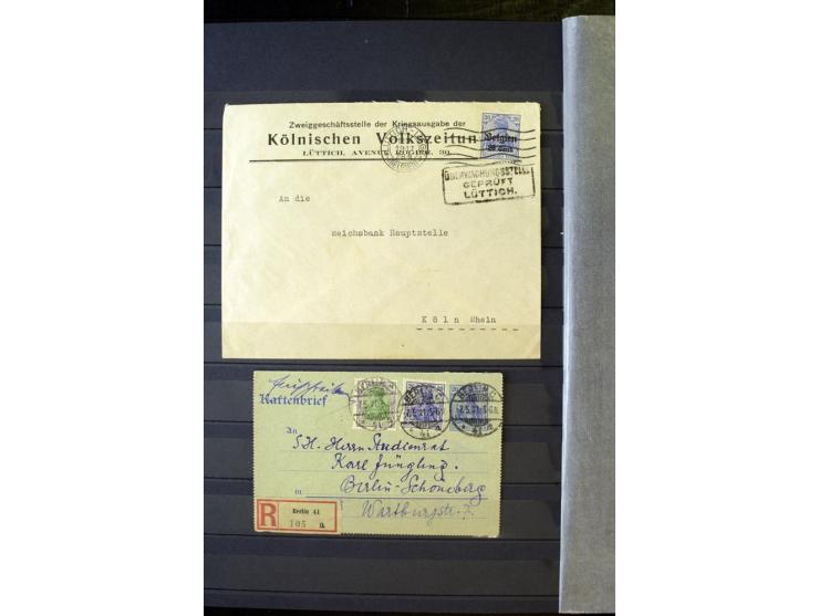 1905/1918, umfangreiche Spezial-Sammlung "Germania Friedens- und Kriegsdrucke" der Wertstufen 2-80 Pfg. inkl. der Aufdruckaus